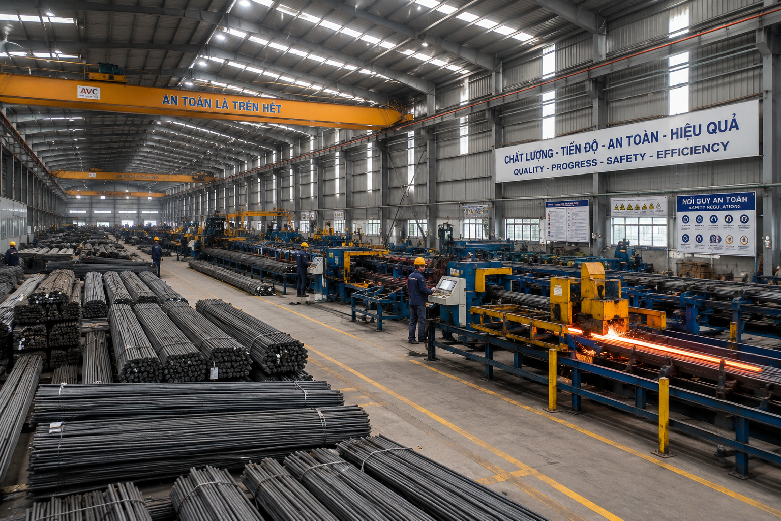 Doanh nghiệp sản xuất gia công sắt thép
